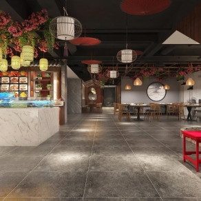 中式中餐厅3D模型下载